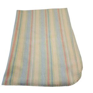 Circo baby blanket green yellow pastel stripes